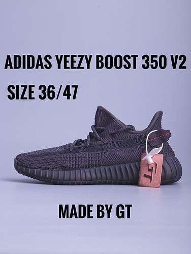 【600】[FU9006]-[GT YEEZY BOOST 350 V2 BLACK-NON REFLECTIVE BLACK/BLACK]-[UNISEX:36-47]