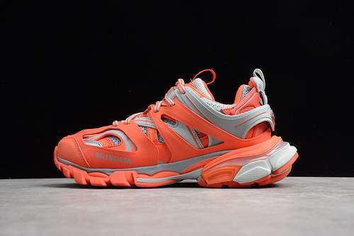 【580】[ECBA8208238]-[GZ BA-LEN-CIAGA TRACK 3.0 SNEAKER ORANGE/GREY]-[UNISEX:36-45]