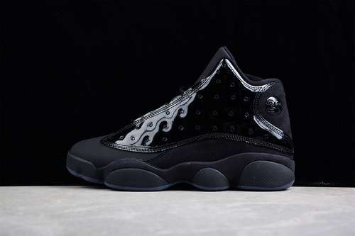 【530】[414571-012]-[AIR JORDAN 13 RETRO CAP AND GOWN BLACK/BLACK/BLACK]-[MAN:40-47]