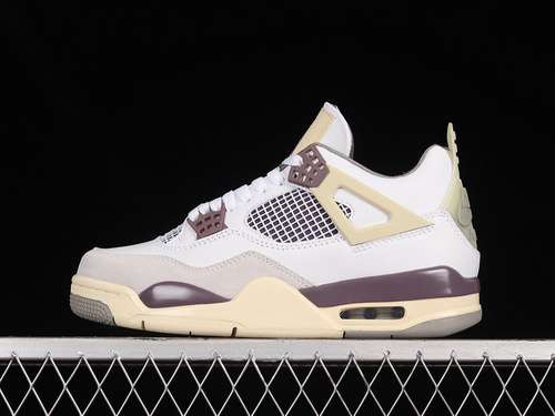 【450】[DH6927-001]-[AIR JORDAN 4 RETRO MEDIUM GREY/WHITE/PURPLE]-[WOMAN:36-39]-[MAN:40-47.5]