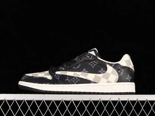 【320】[DM7866-512]-[TRAVIS SCOTT X AIR JORDAN 1 LOW OG X L*V BLACK/GREY/BEIGE]-[UNISEX:36-46]