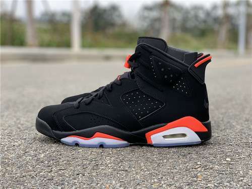 【600】[384664-060]-[HUPU AIR JORDAN 6 RETRO BLACK/INFRARED-2019 RELEASE]-[MAN:40.5-47.5]