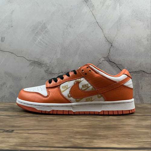 【460】[DH3228-181]-[SU*PREME X SB DUNK LOW ORANGE STARS ORANGE/WHITE/GOLD]-[WOMAN:36-39]-[MAN:40-47]