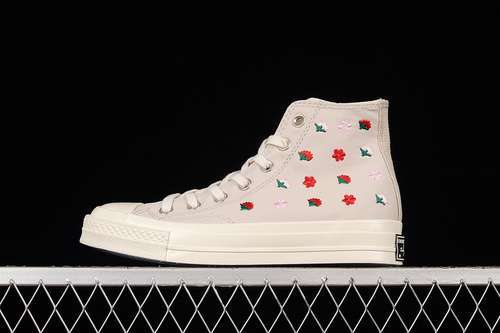 【250】[A02201C]-[CHUCK TAYLOR ALL-STAR 70S HIGH FLORAL EMBROIDERY DESERT SAND/EGRET]-[UNISEX:35-44]