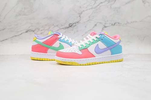 【380】[DD1872-100]-[SB DUNK LOW SE EASTER WHITE/GREEN GLOW/SUNSET PULSE]-[WOMAN:36-40]