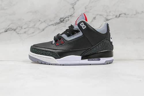 【280】[854262-001]-[AIR JORDAN 3 RETRO OG BLACK CEMENT 2018 BLACK/CEMENT GREY-WHITE-FIRE RED]