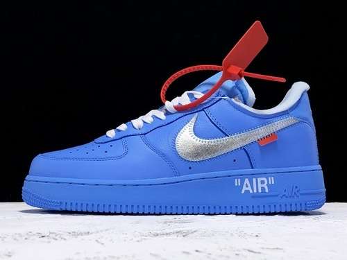 【550】[CI1173-400]-[PK AIR FORCE 1 LOW OW MCA UNIVERSITY BLUE/SILVER-WHITE]-[UNISEX:36-47.5]