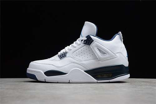 【480】[314254-107]-[AIR JORDAN 4 RETRO LS WHITE/LEGEND BLUE-MDNGHT NAVY]-[MAN:40-46]
