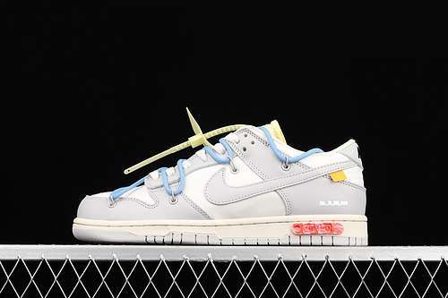 【470】[DM1602-113]-[OFF-WHITE X DUNK LOW &#x27;LOT 05 OF 50&#x27;SAIL/NEUTRAL GREY]-[UNISEX:3