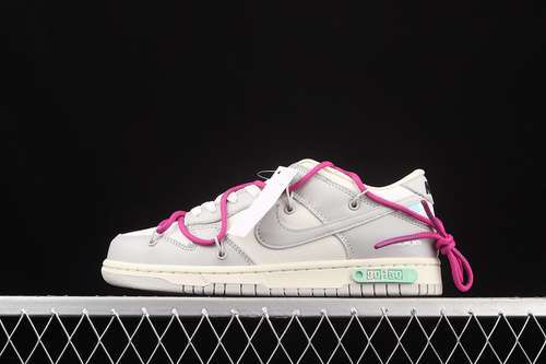【460】[DM1602-114]-[OW X SB DUNK LOW 04 OF 50 WHITE/LIGHT GREY/PINK]-[WOMAN:36-39]-[MAN:40-45]