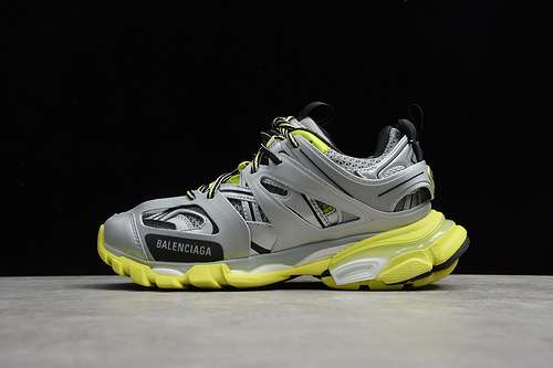 【680】[ECBL000097D]-[BA*LEN*CIAGA TRACK 3.0 SNEAKER GREY/BLACK/YELLOW]-[UNISEX:35-46]