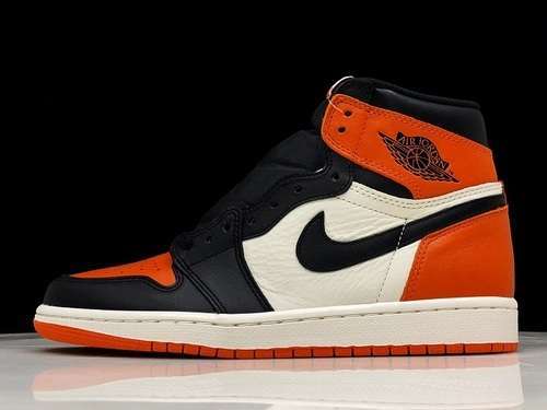 【600】[555088-005]-[HUPU AIR JORDAN 1 RETRO HIGH SHATTERED BACKBOARD BLACK/STARFISH]-[MAN:41-46]