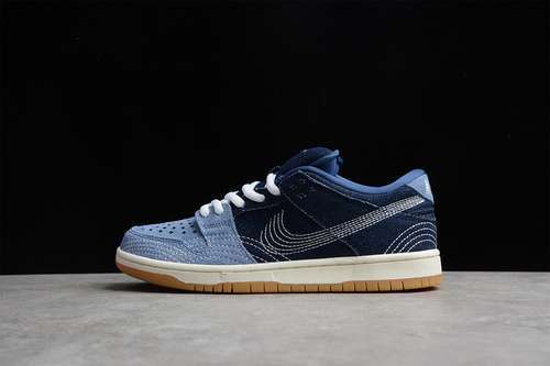 【380】[CV0316-400]-[DUNK LOW PRO PRM SB SASHIKO PACK MYSTIC NAVY/GUM LIGHT BROWN]-[UNISEX:36-46]