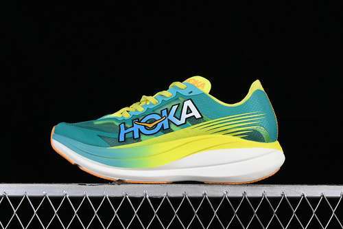 【320】[1127927 CEPR]-[HOKA ONE ONE ROCKET X 2 WHITE/GREEN/YELLOW]-[WOMAN:36-39]-[MAN:40-44]