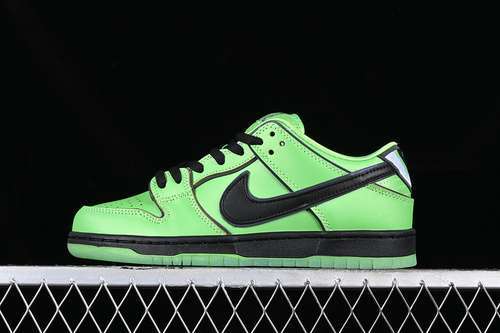 【270】[FZ8319-300]-[THE POWERPUFF GIRLS X DUNK LOW PRO SB QS BUTTERCUP MEAN GREEN/BLACK/LOTUS PINK]