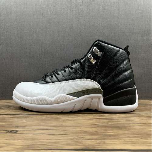 【450】[130690-001]-[AIR JORDAN 12 RETRO PLAYOFFS 2012 BLACK/WHITE-TRUE RED]-[MAN:40-47.5]
