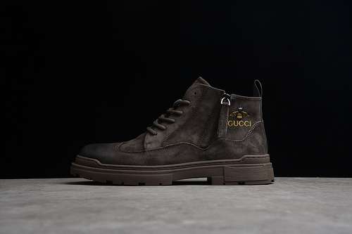 【380】[GU*CCI MID HIKING SHOES BLACK/BLACK/BLACK]-[MAN:38-44]