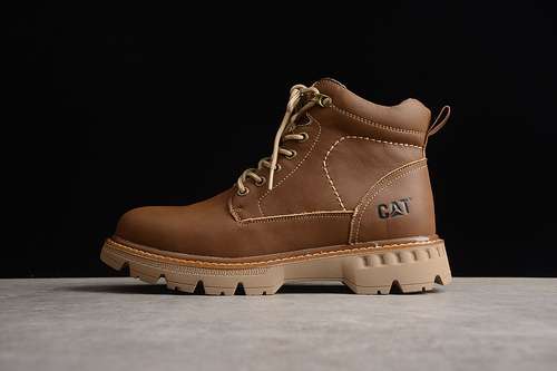【380】[CAT CASUAL MARTENS BOOTS BROWN/BROWN/BROWN]-[MAN:38-44]