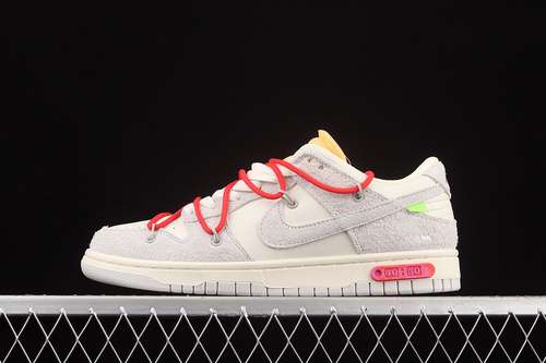 【460】[DJ0950-103]-[OW X SB DUNK LOW LOT 40 OF 50 SAIL/NEUTRAL GREY/GLOBAL RED]-[UNSIEX:36-46]