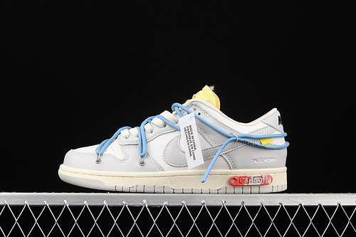 【330】[DM1602-113]-[OW X SB DUNK LOW WHITE/LIGHT GREY/BLUE]-[WOMAN:36-39]-[MAN:40-45]