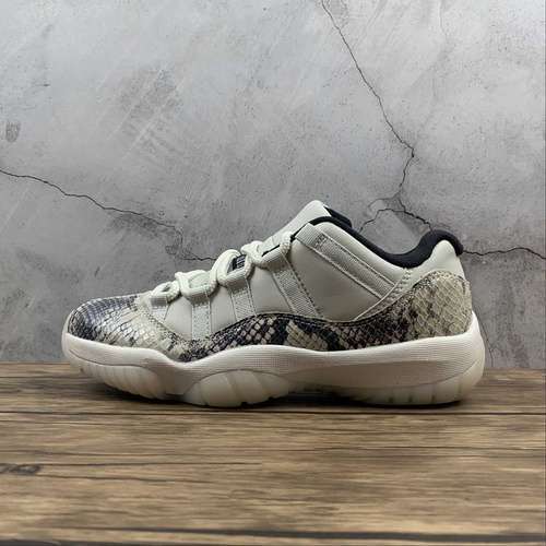 【430】[CD6846-002]-[AIR JORDAN 11 RETRO LOW SNAKESKIN LIGHT BONE/UNIVERSITY RED-SAIL-BLACK]