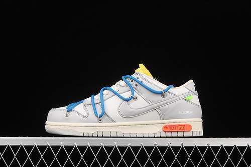 【470】[DM1602-112]-[OFF-WHITE X DUNK LOW &#x27;LOT 10 OF 50&#x27;SAIL/NEUTRAL GREY/BATTLE ]-[