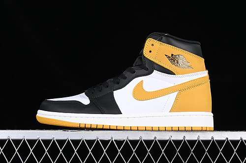【360】[555088-109]-[AIR JORDAN AJ1 RETRO HIGH WHITE/BLACK/YELLOW]-[WOMAN:36-39]-[MAN:40-47.5]