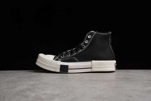 【480】[172344C]-[RICK OWENS X TURBODRK CHUCK TAYLOR ALL-STAR 70S HIGH BLACK/BLACK/WHITE]