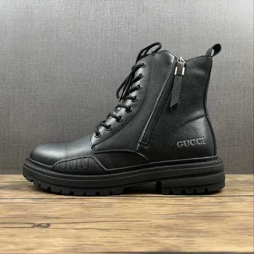 【400】[ALE*XANDER X GU*CCI HIGH MARTIN BOOTS BLACK/BLACK/BLACK]-[MAN:38-44]
