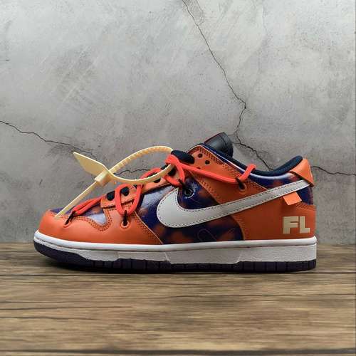 【400】[DD0856-801]-[OW X FUTURA X DUNK LOW SB NAVY BLUE/WHITE/ORANGE]-[WOMAN:36-39]-[MAN:40-47]
