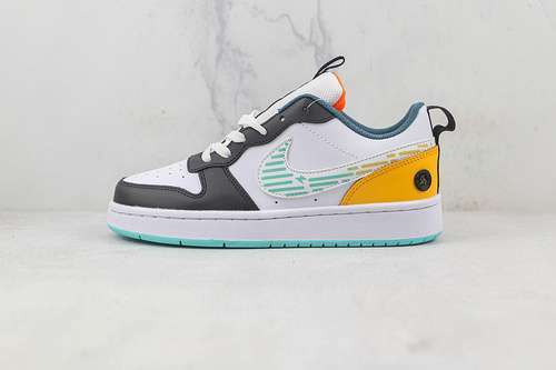 【300】[DX5767-111]-[COURT BOROUGH 2 BLACK/YELLOW/GREEN-WHITE]-[WOMAN:36-39]-[MAN:40-45]