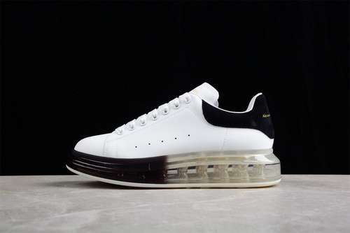 【580】[ALE*XANDER MCQUEEN AIR CUSHION SNEAKERS WHITE/BLACK/WHITE]-[WOMAN:35-39]-[MAN:40-44]