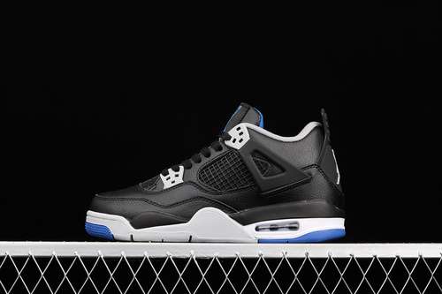 【300】[308497-006]-[AIR JORDAN 4 RETRO MOTORSPORTS ALTERNATE BLACK/GAME ROYAL-MATTE SILVER-WHITE]