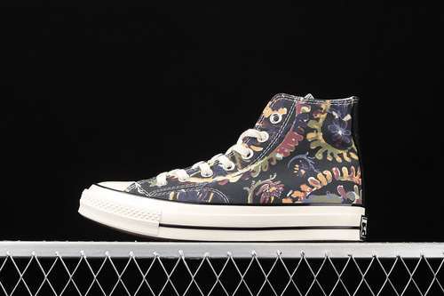 【250】[572546C]-[CHUCK TAYLOR ALL STAR 70S HIGH TOP FALL FLORALS BLACK/MULTI-COLOR/EGRET]