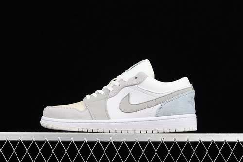 【320】[CV3043-100]-[AIR JORDAN 1 LOW PARIS WHITE/SKY GREY/FOOTBALL GREY]-[WOMAN:36-39]-[MAN:40-46]