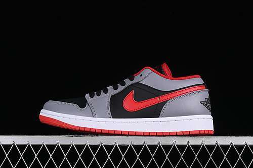 【260】[553558-060]-[AIR JORDAN 1 LOW BLACK/LIGHT SMOKE GREY/GYM RED]-[WOMAN:36-39]-[MAN:40-46]