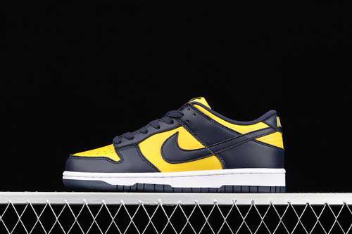 【380】[DD1391-700]-[DUNK LOW &#x27;MICHIGAN&#x27; 2021 VARSITY MAIZE/MIDNIGHT NAVY/WHITE]-[ U