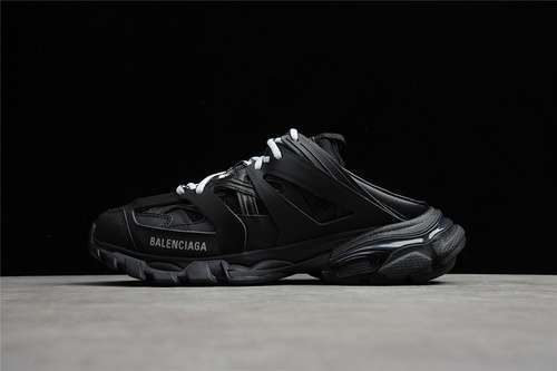 【530】[353813-W3CP3-1000]-[BA*LEN*CIAGA TRACK MULE BLACK/BLACK/WHITE]-[WOMAN:35-39]-[MAN:40-46]