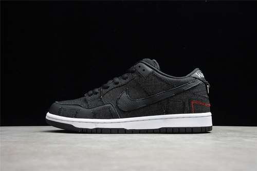 【430】[DD8386-001]-[WASTED YOUTH X DUNK LOW SB BLACK DENIM BLACK/UNIVERSITY RED/WHITE]