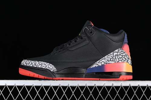 【560】[FN0344-001]-[J BALVIN AIR JORDAN 3 RETRO RIO BLACK/ORANGE/PURPLE/GOLD]-[MAN:40-48.5]