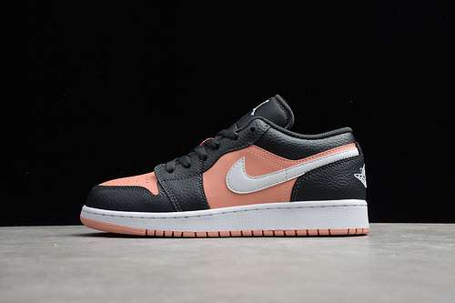 【300】[554723-016]-[AIR JORDAN 1 LOW GS DARK SMOKE GREY/WHITE-PINK QUARTZ]-[WOMAN:35.5-39]
