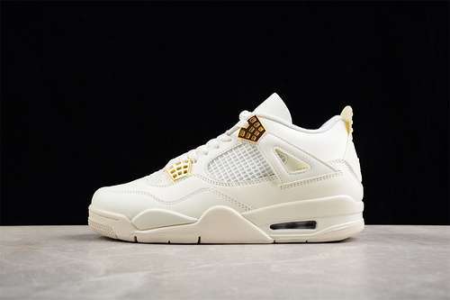 【420】[AQ9129-170]-[WMNS AIR JORDAN 4 RETRO SAIL/METALLIC GOLD/BLACK]-[WOMAN:36-39]-[MAN:40-48]
