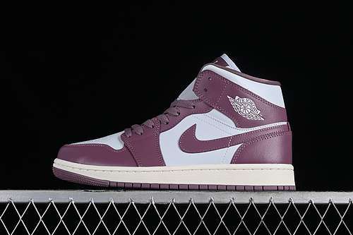 【340】[BQ6472-050]-[AIR JORDAN 1 MID PURE PLATINUM/SKY J MAUVE/SAIL]-[WOMAN:35.5-39]-[MAN:40-46]