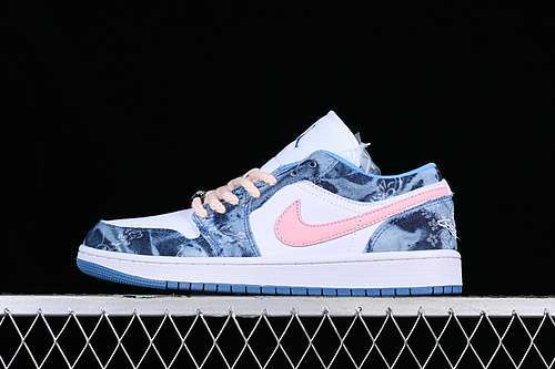 【260】[DM8947-100]-[AIR JORDAN 1 LOW WASHED DENIM WHITE/BLUE]-[WOMAN:36-39]-[MAN:40-47.5]