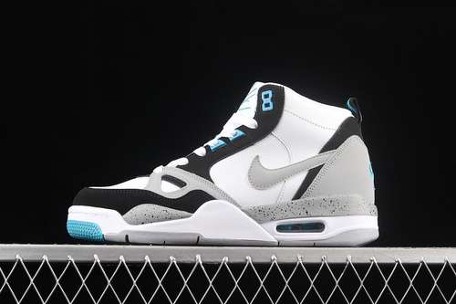 【320】[579961-102]-[AIR FLIGHT 13 MID WHITE/WOLF GREY-TROPICAL TEAL-BLACK]-[MAN:40-46]