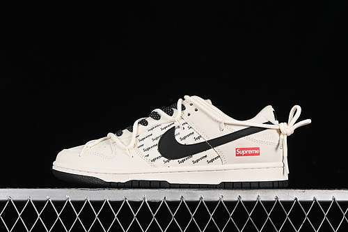 【380】[JJ5688-108]-[SB DUNK LOW SUPREME WHITE/GREY/BLACK]-[WOMAN:36-39]-[MAN:40-45]