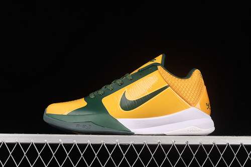 【380】[386429-700]-[ZOOM KOBE 5 RICE AWAY VARSITY MAIZE/DEEP FOREST-WHITE]-[MAN:39-46]