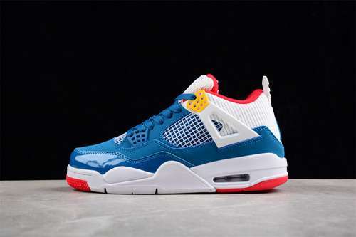 【360】[DR6952-400]-[AIR JORDAN 4 RETRO FRENCH BLUE/GYM RED/PEARL WHITE/CHUTNEY/ALTITUDE GREEN]