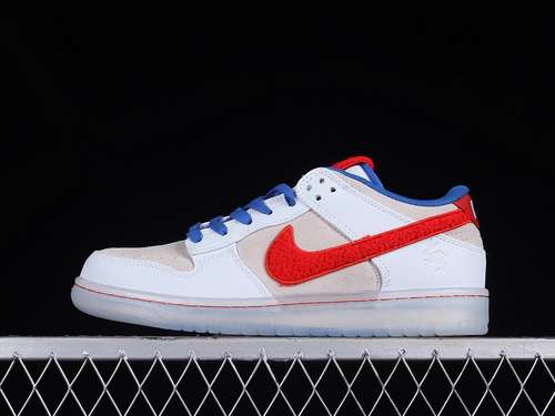 【330】[DR5688-100]-[SB DUNK LOW WHITE/GREY/RED/BLUE]-[WOMAN:35-39]-[MAN:40-45]