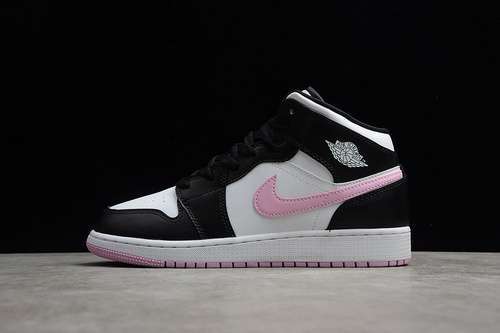 【360】[555112-103]-[CJ AIR JORDAN 1 MID GS WHITE/LIGHT ARCTIC PINK/BLACK]-[WOMAN:35.5-39]